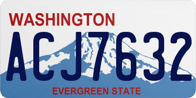 WA license plate ACJ7632