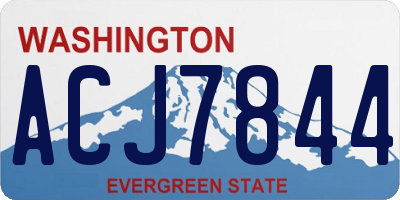 WA license plate ACJ7844