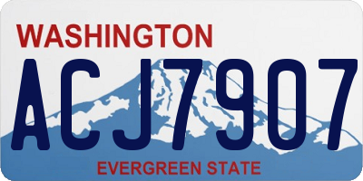 WA license plate ACJ7907