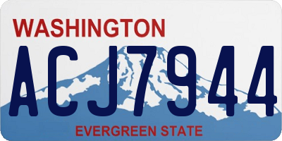 WA license plate ACJ7944