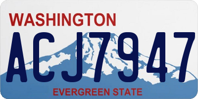 WA license plate ACJ7947