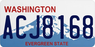 WA license plate ACJ8168