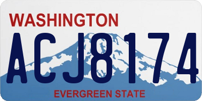 WA license plate ACJ8174