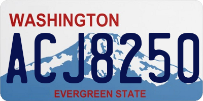 WA license plate ACJ8250