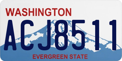 WA license plate ACJ8511