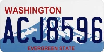 WA license plate ACJ8596