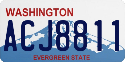 WA license plate ACJ8811