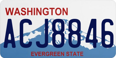 WA license plate ACJ8846