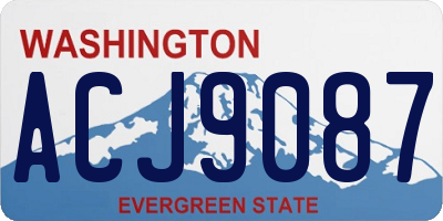 WA license plate ACJ9087