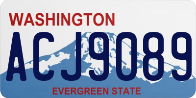 WA license plate ACJ9089