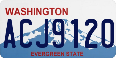 WA license plate ACJ9120
