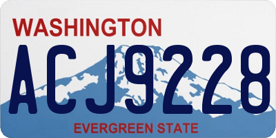 WA license plate ACJ9228