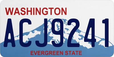 WA license plate ACJ9241