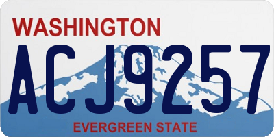 WA license plate ACJ9257