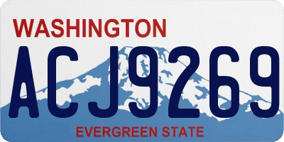 WA license plate ACJ9269