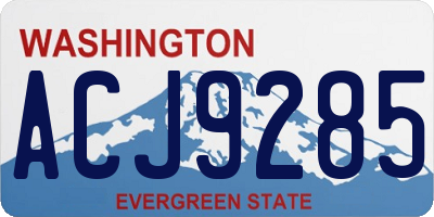 WA license plate ACJ9285