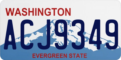 WA license plate ACJ9349