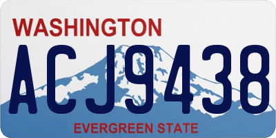 WA license plate ACJ9438
