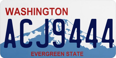 WA license plate ACJ9444