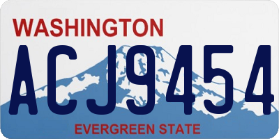 WA license plate ACJ9454
