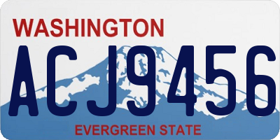 WA license plate ACJ9456