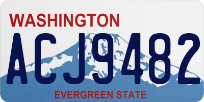 WA license plate ACJ9482