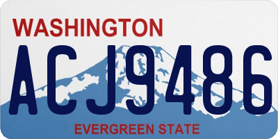 WA license plate ACJ9486