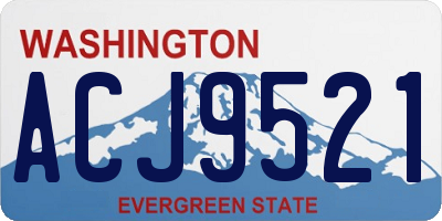 WA license plate ACJ9521