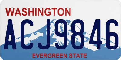 WA license plate ACJ9846