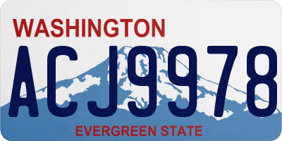 WA license plate ACJ9978