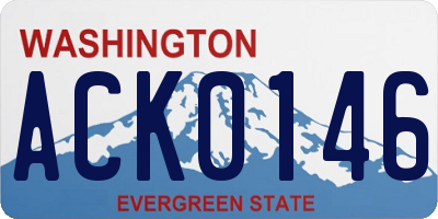 WA license plate ACK0146