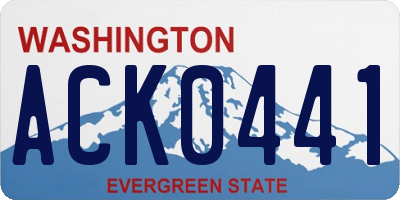 WA license plate ACK0441