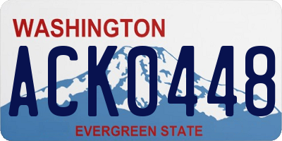 WA license plate ACK0448