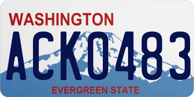 WA license plate ACK0483