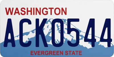 WA license plate ACK0544