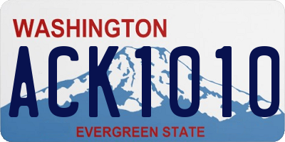 WA license plate ACK1010