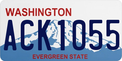 WA license plate ACK1055