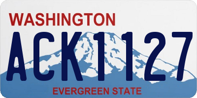 WA license plate ACK1127