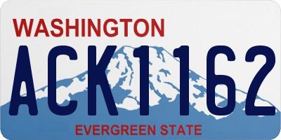 WA license plate ACK1162