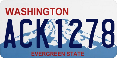 WA license plate ACK1278