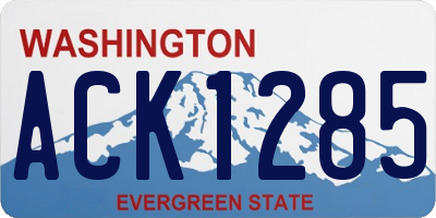 WA license plate ACK1285