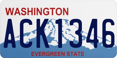 WA license plate ACK1346