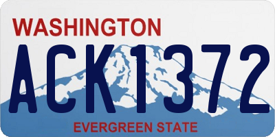 WA license plate ACK1372