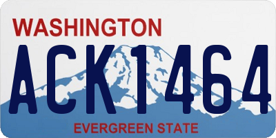 WA license plate ACK1464