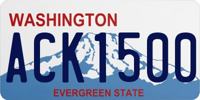 WA license plate ACK1500