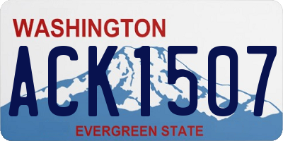 WA license plate ACK1507