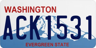 WA license plate ACK1531