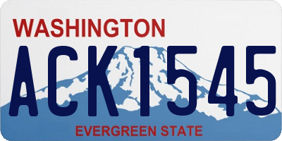 WA license plate ACK1545