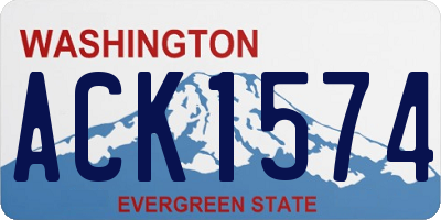 WA license plate ACK1574