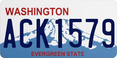 WA license plate ACK1579